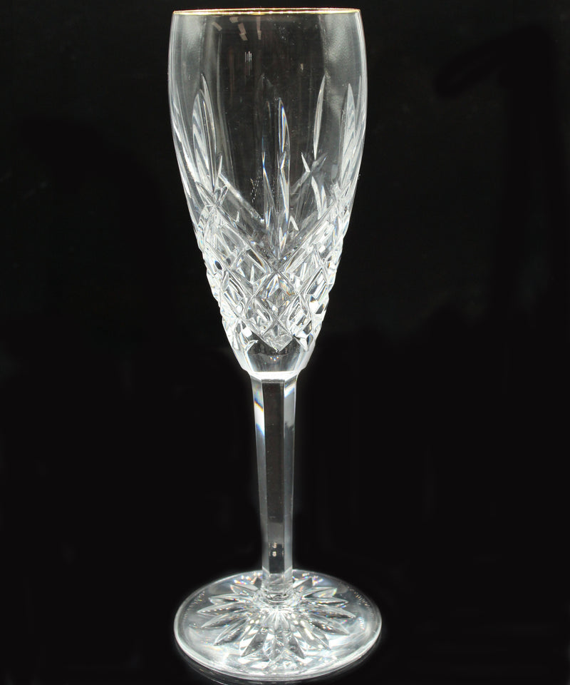 Waterford Stemware, Golden Araglin Fluted Champagne, 8.5"