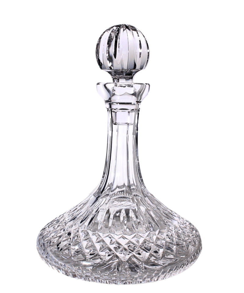 Waterford Crystal: Lismore Ships Decanter & Stopper, 10"