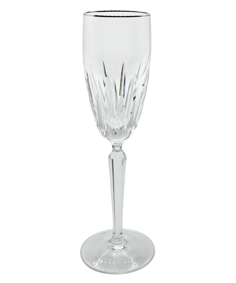 Waterford Stemware, Wynnewood Platinum Fluted Champagne, 9.25"