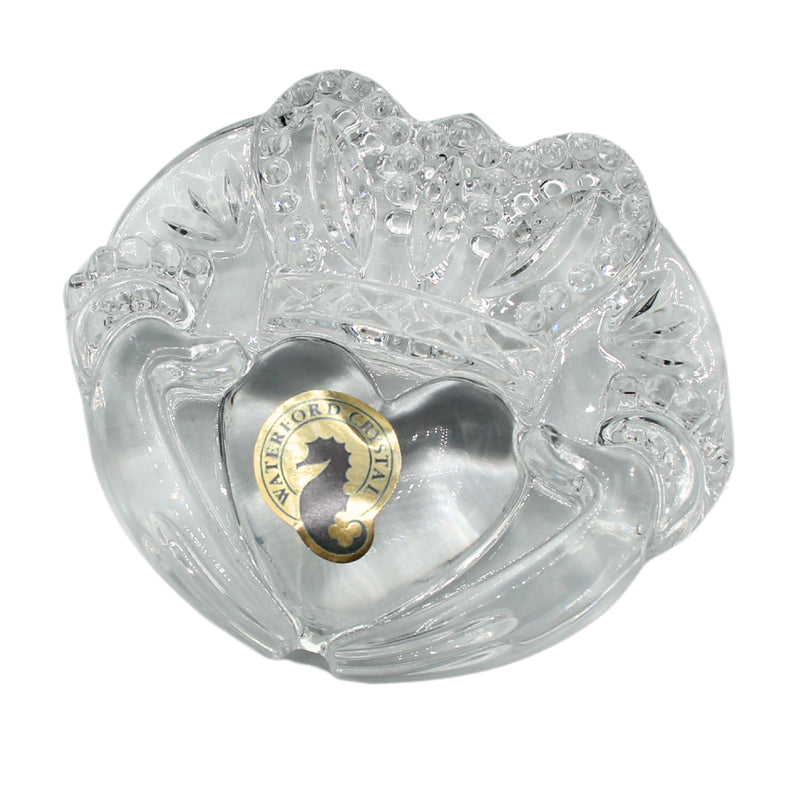 Waterford Crystal: Claddagh Paperweight, 3.25"