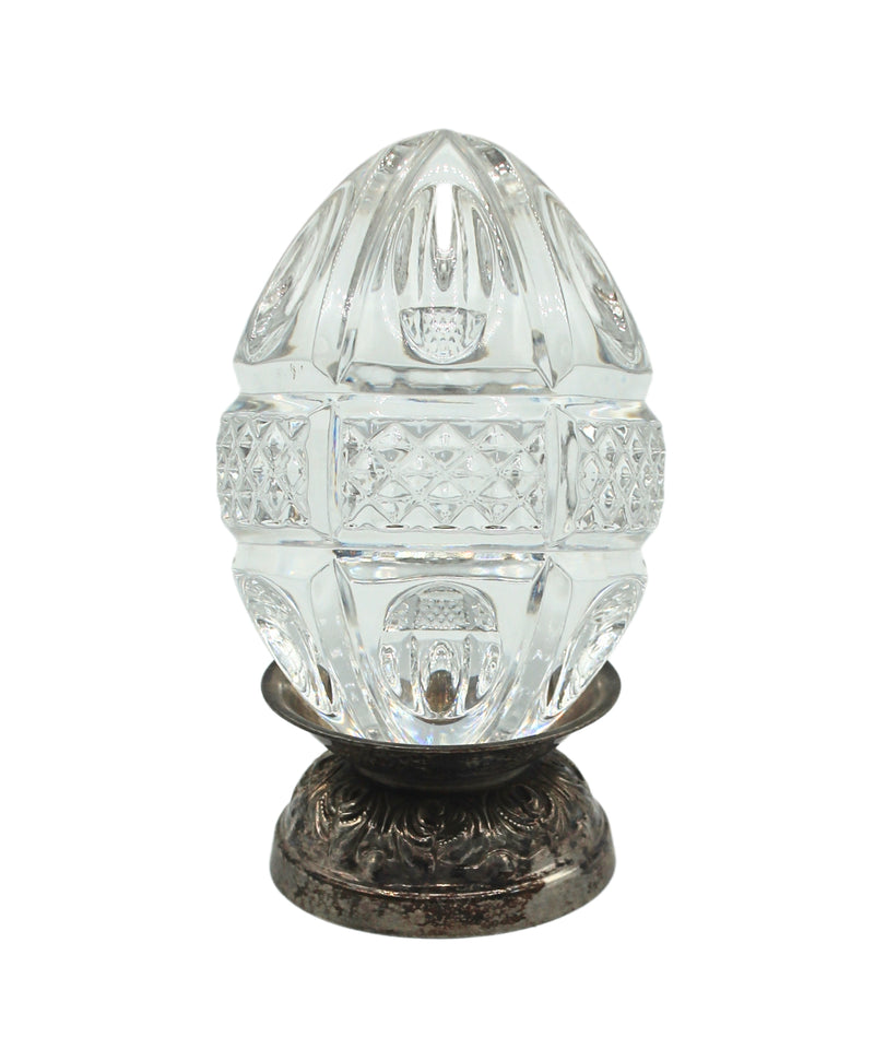 Waterford Crystal: Annual Egg Crystal Egg w/ Base-1997, 3.5"