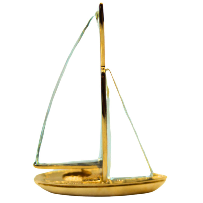 Swarovski Figurine: 183282 Gold Sailboat