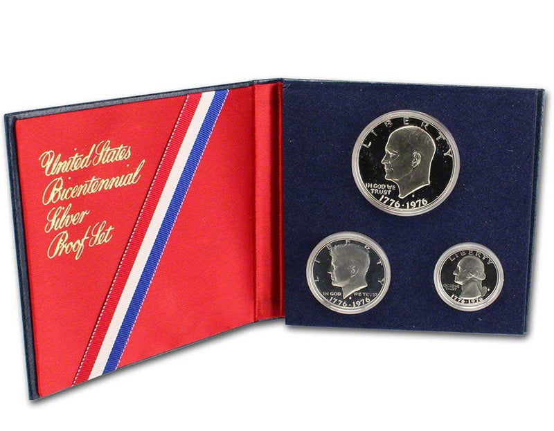 1976 Proof Set 40% Silver Bicentennial Designs (OGP) 3 coins