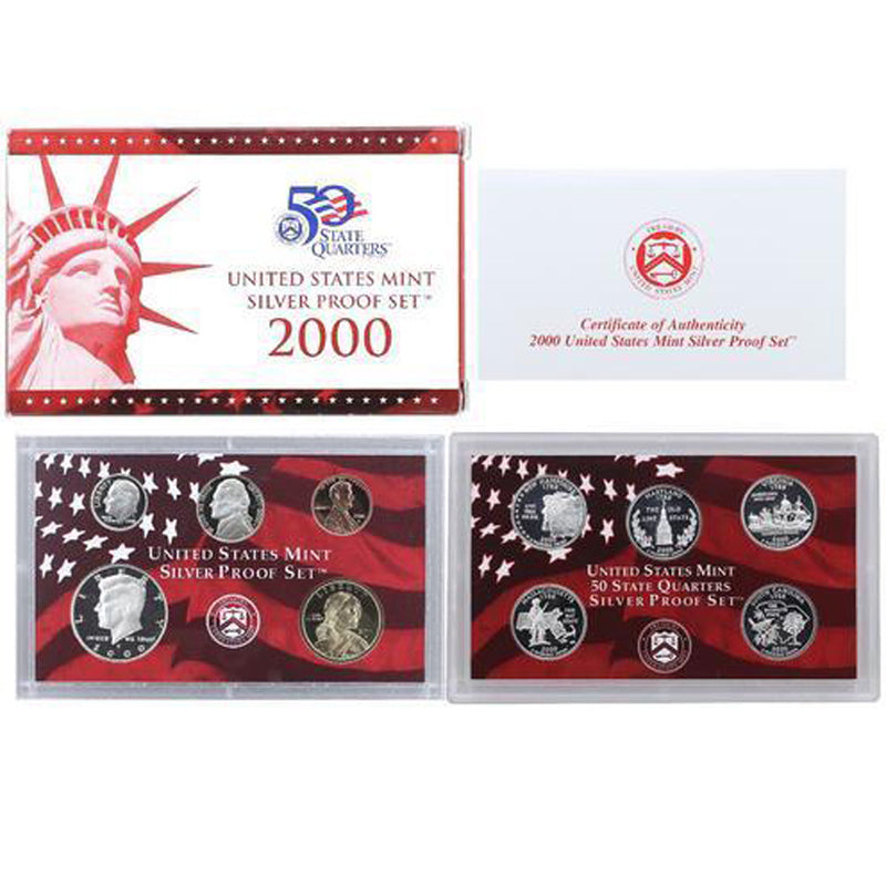 2000 Silver Proof Set (OGP) 10 coins