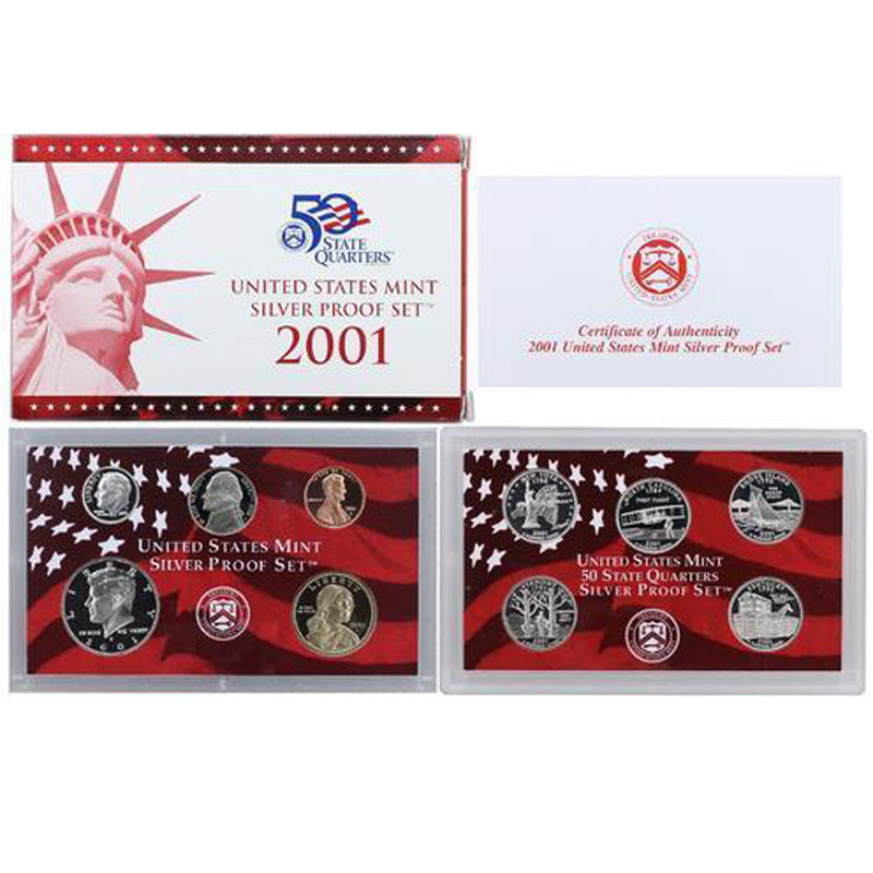 2001 Silver Proof Set (OGP) 10 coins