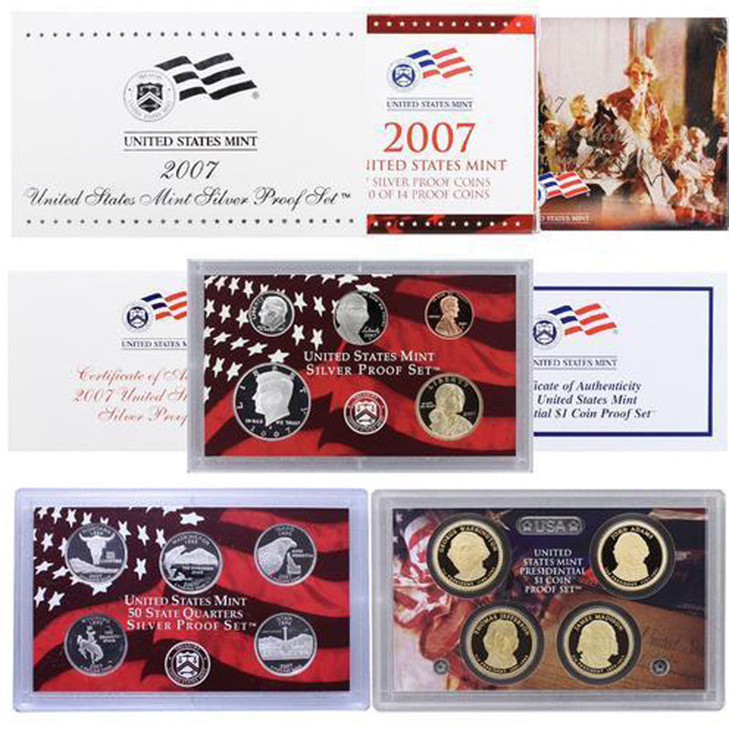 2007 Silver Proof Set (OGP) 14 coins