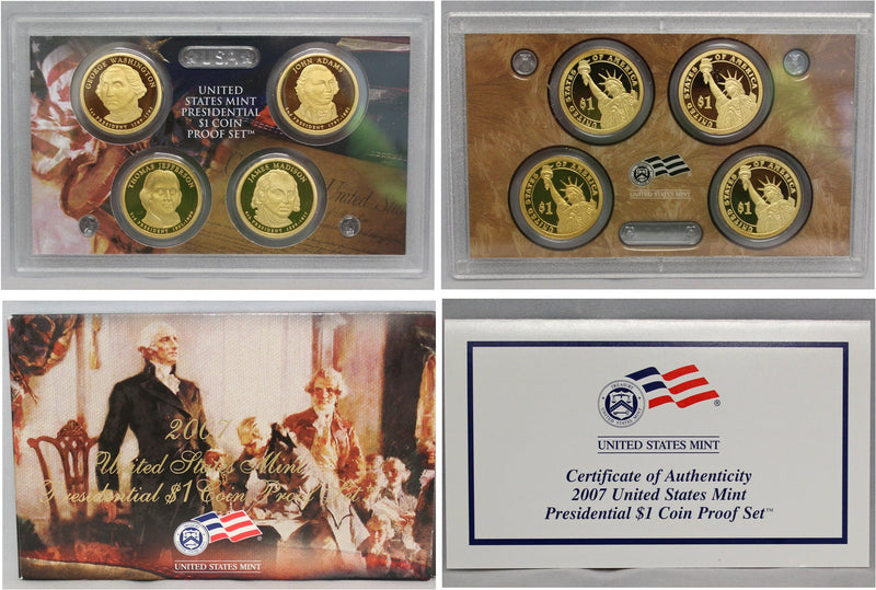 2007 Presidential Dollar Proof Set (OGP) 4 coins