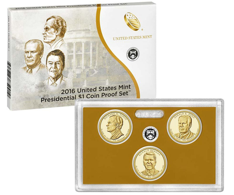 2016 Presidential Dollar Proof Set (OGP) 3 coins