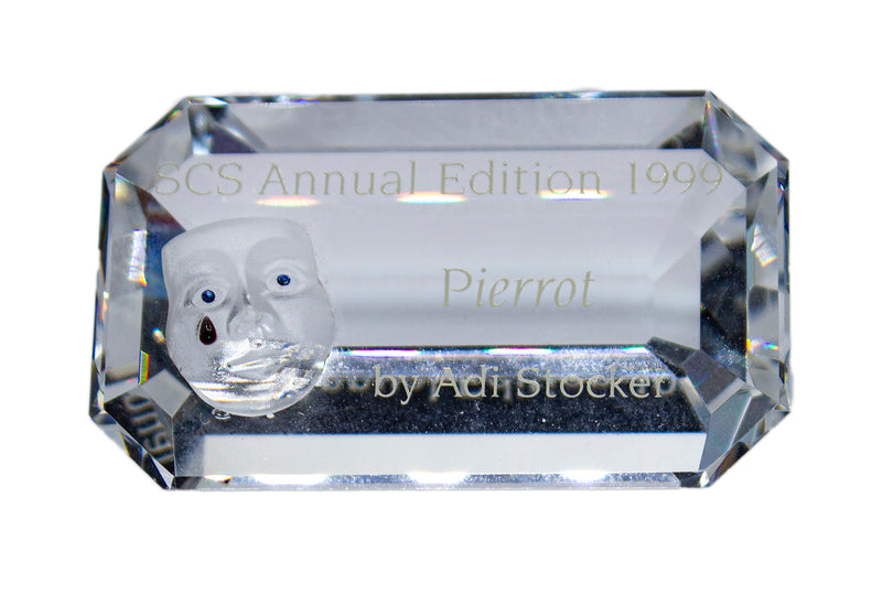 Swarovski Figurine: 231673 Plaque For 1999 | Pierrot