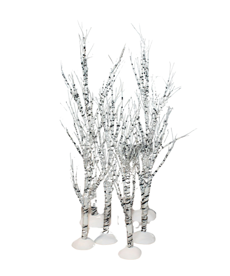 Department 56: 52636 Winter Birch Trees - Set of 6