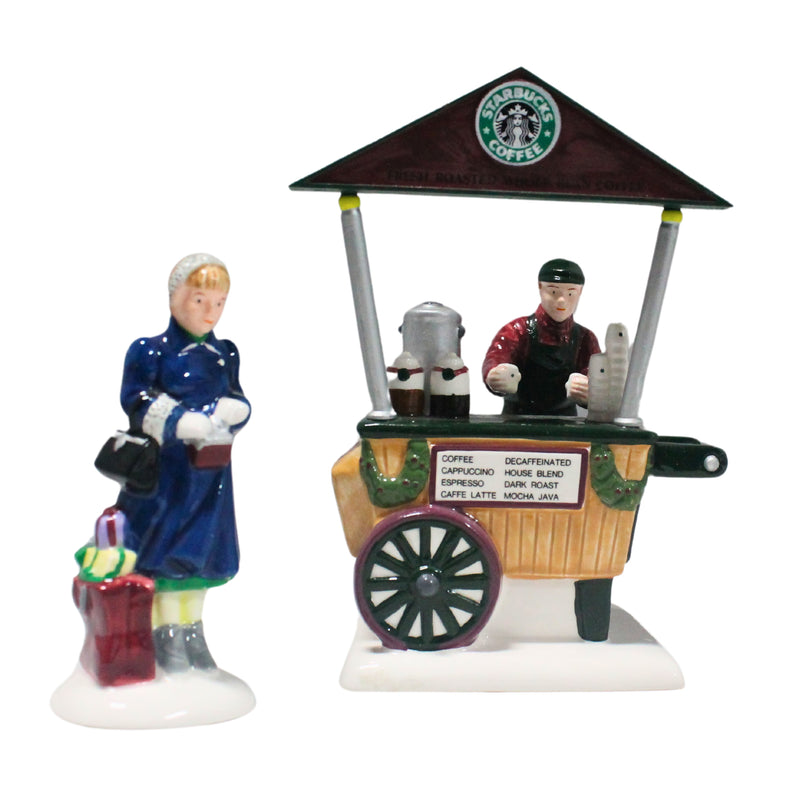 Department 56: 54870 Starbucks Coffee Cart - Set of 2