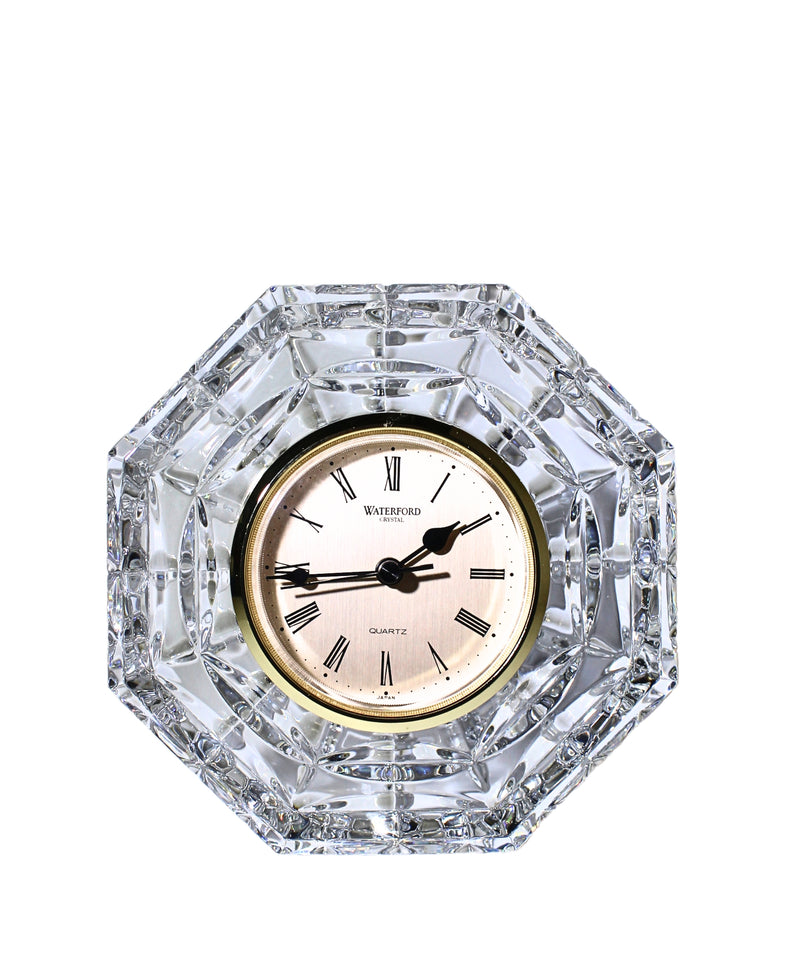 Waterford Quartz: Table Accessories Octagonal Clock, 5"