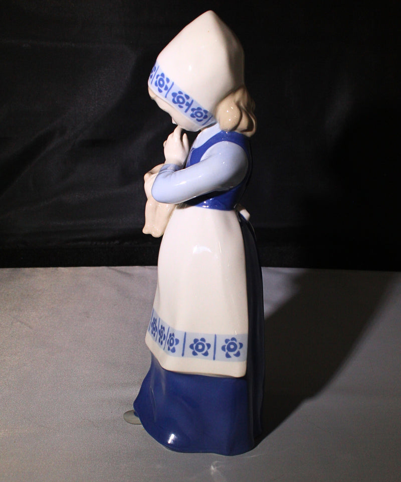 "Girl Holding Teddy Bear" Figurine