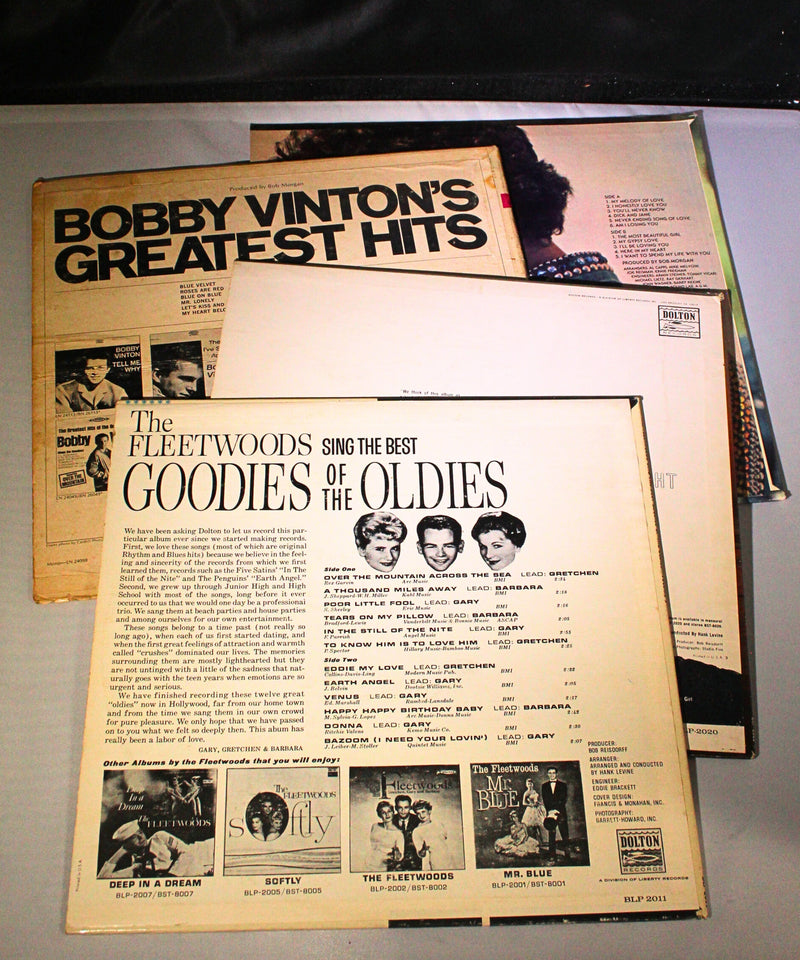 Lot of 4: The Fleetwoods and Bobby Vinton Vinyls