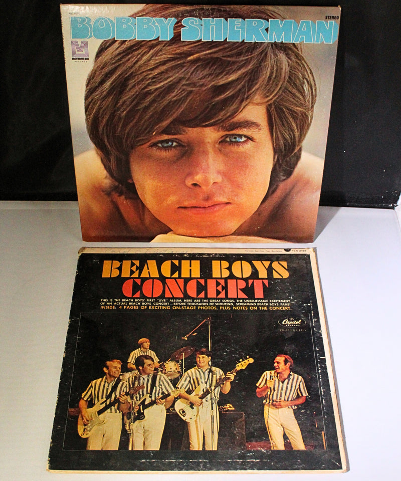 Lot of 2: Beach Boys Concert Vinyl and Bobby Sherman's Self Titled Vinyl