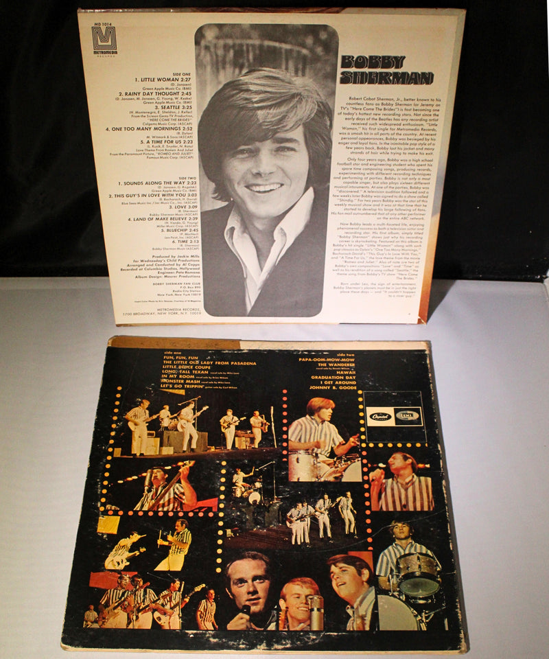 Lot of 2: Beach Boys Concert Vinyl and Bobby Sherman's Self Titled Vinyl