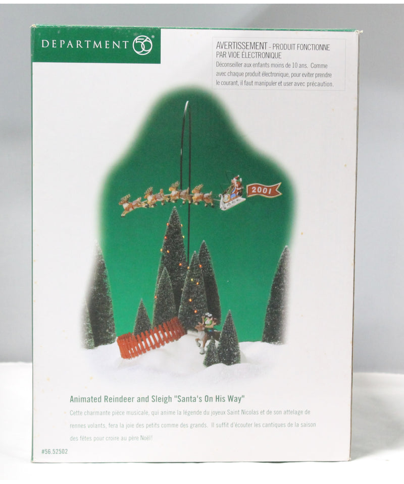 Dept 56 | Reindeer and Sleigh | Santa's On His Way | Please Read