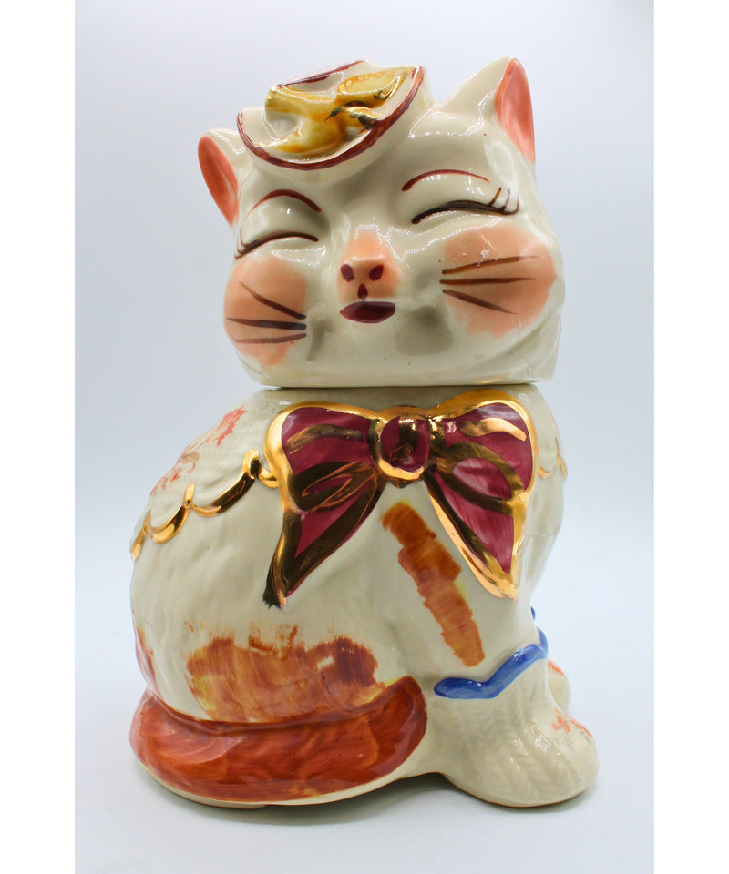 Shawnee Pottery | Puss N Boots Gold Trimmed Cookie Jar