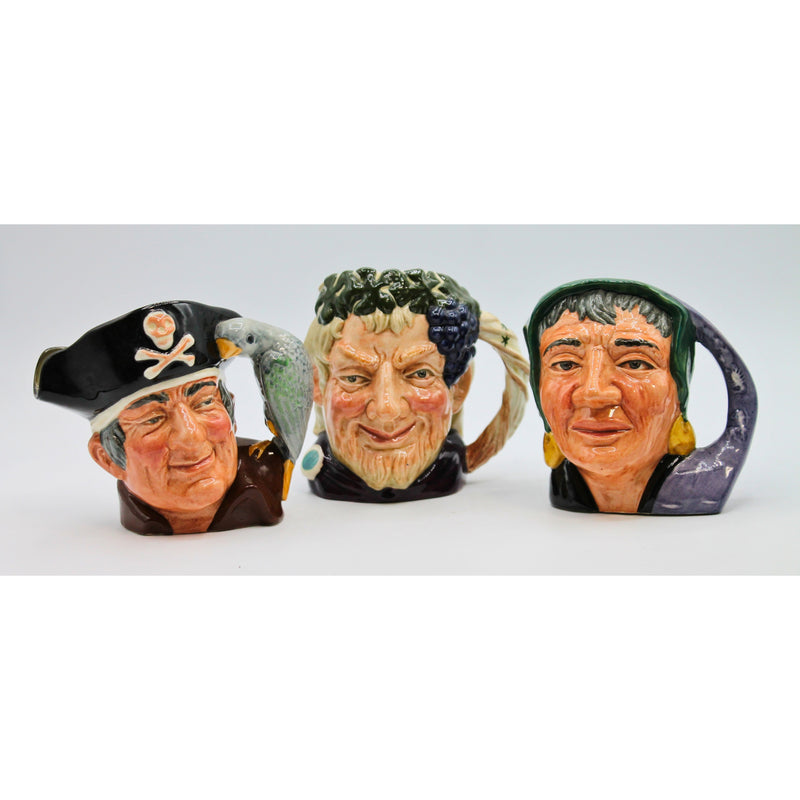 Royal Doulton | Lot of 7: Miniature Character Toby Jugs | No Box