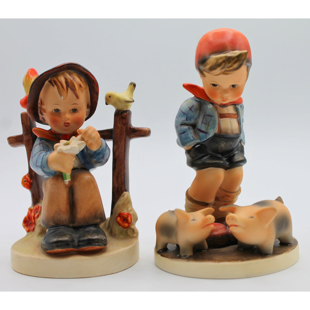 Hummel | Lot of 2: Farm Boy & She Loves Me, She Loves Me Not | Chipped