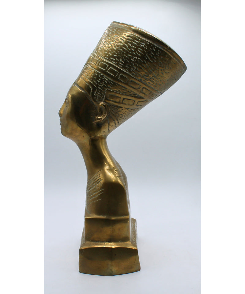 Vintage Brass Egyptain Bust Pharaoh Head | No Box