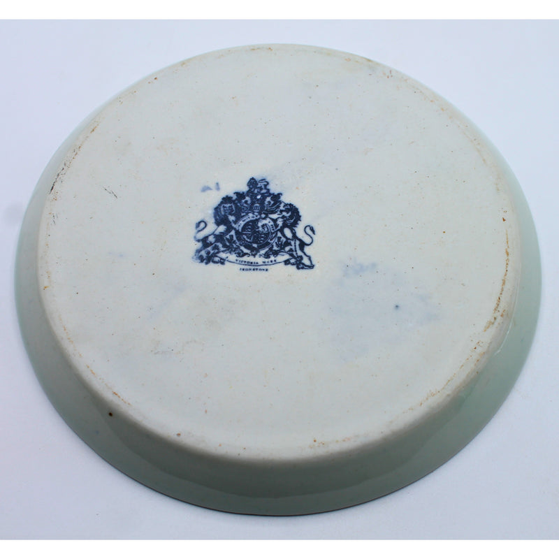 Victoria Ware | Blue Ironstone Plate | Scratches