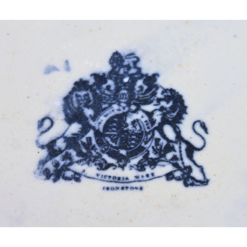 Victoria Ware | Blue Ironstone Plate | Scratches