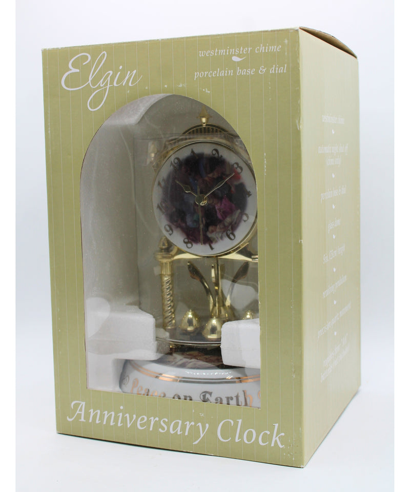 Elgin | Anniversary Clock - Peace on Earth | Non-Mint Box