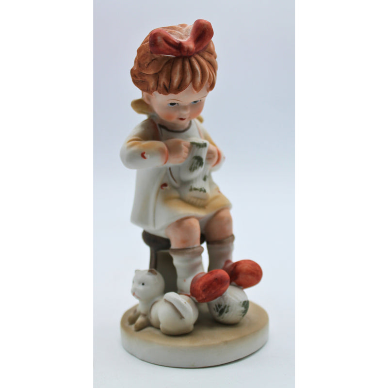 Lot of 2: Carnival Fastnacht & Girl with Cat | Cracked