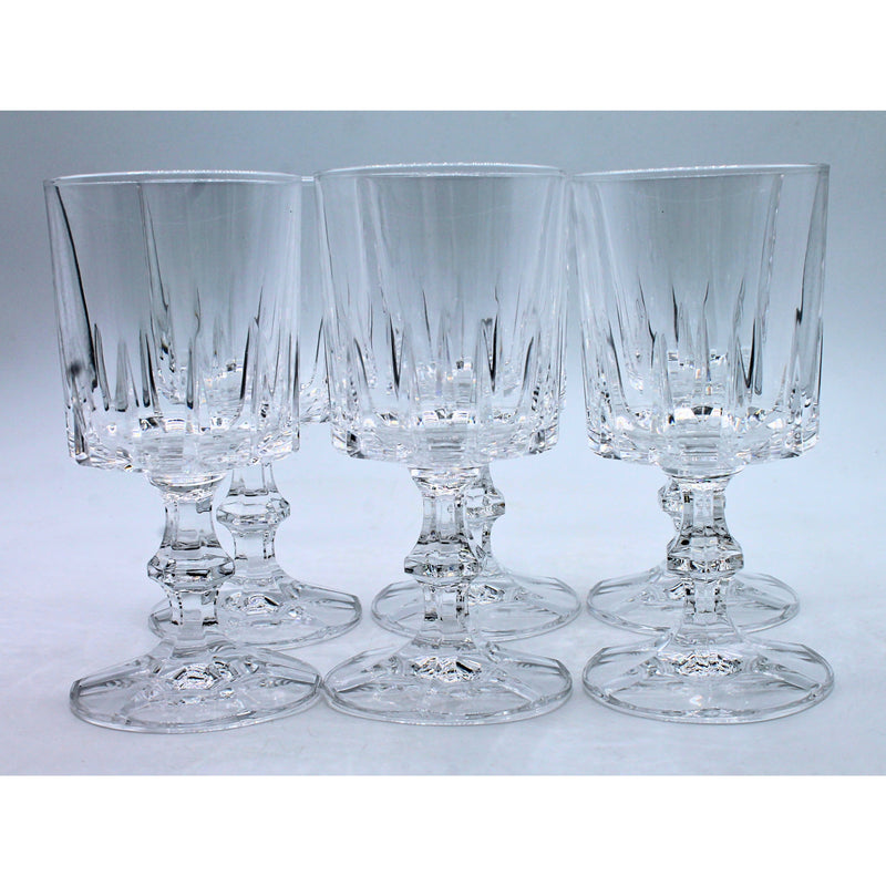 Lot of 6: Vintage Royal Crystal Rock Zeus Glasses | No Box