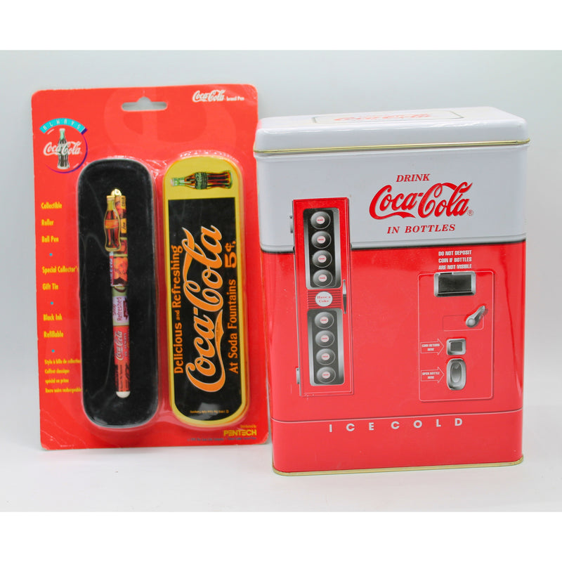 Coca-Cola | Lot of 2: Tin & Pen | Dents