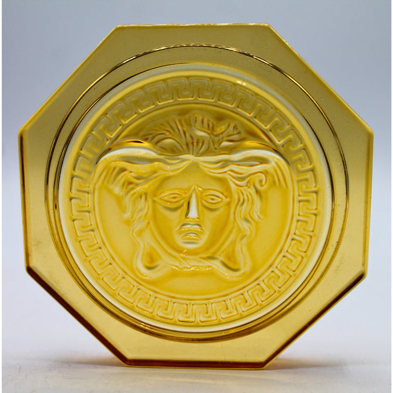 Versace | Rosenthal Medusa Lumiere Amber Crystal Coaster | No box