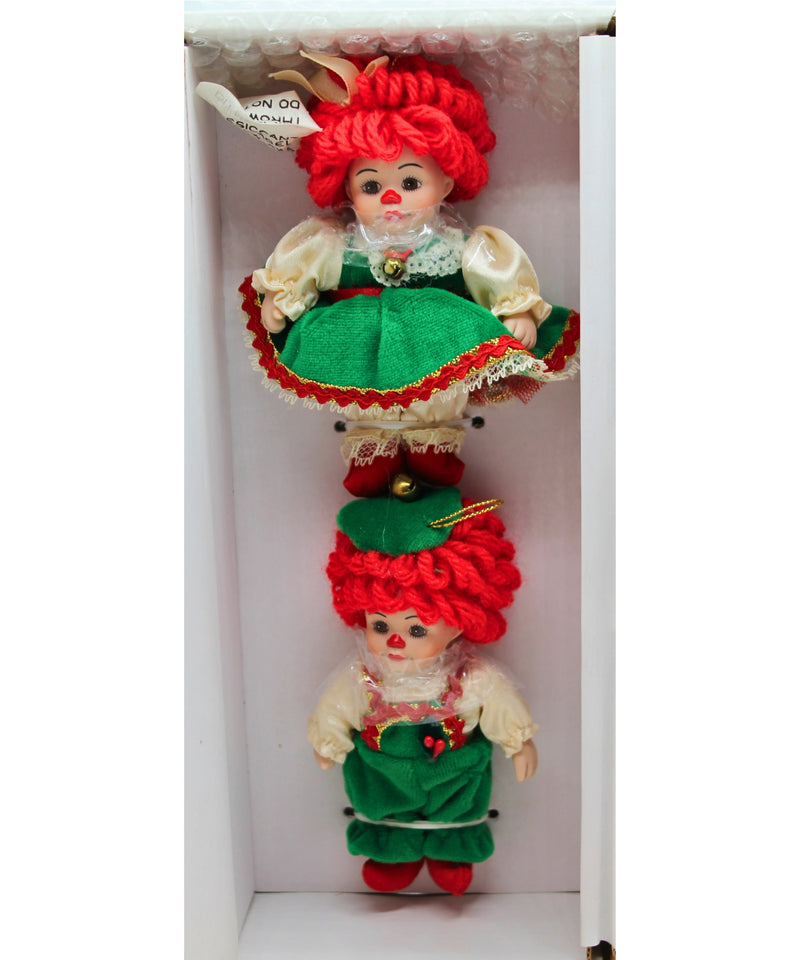 Knickerbocker | Lot of 2: Christmas Doll & Valentine Doll