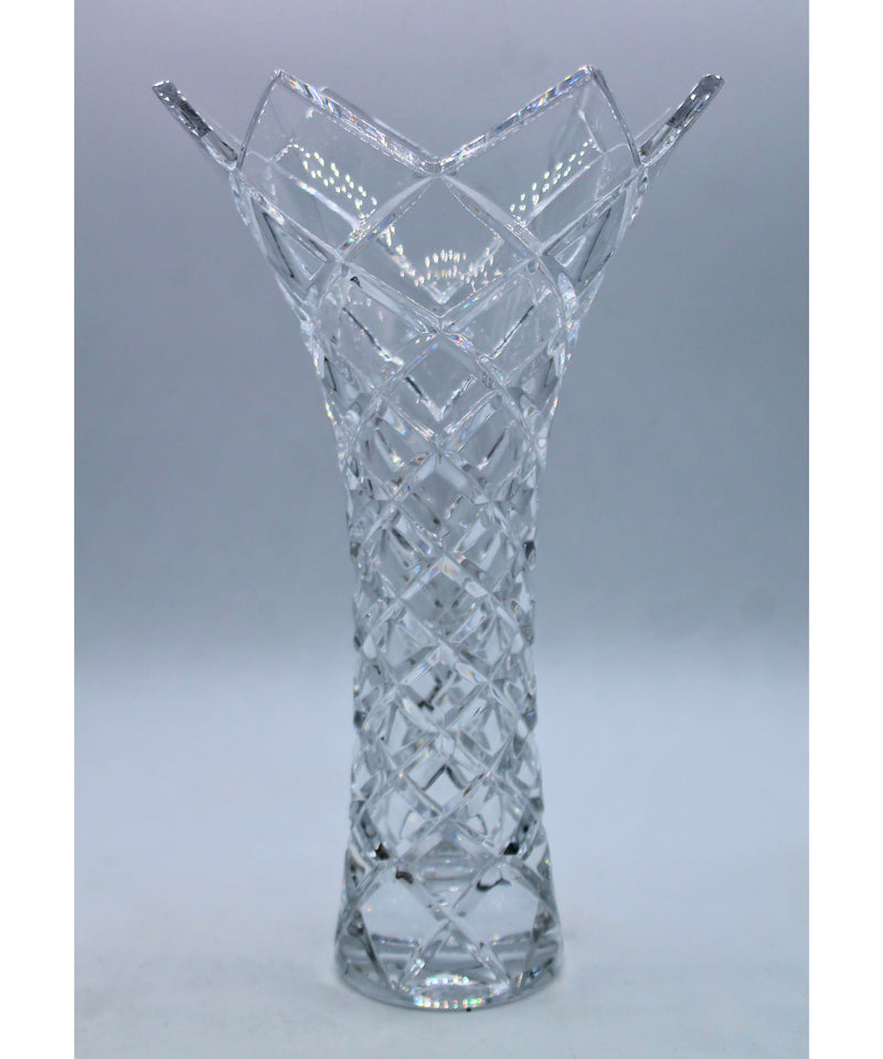 11" Cut Crystal Vase | Scratched