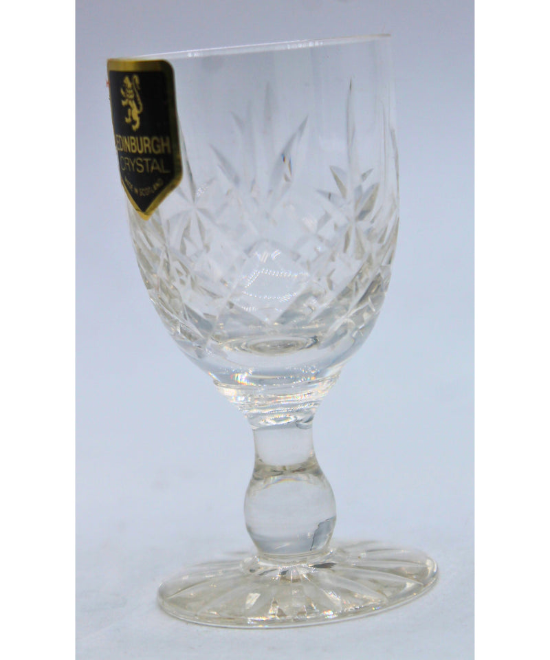 Edinburgh | 6 Crystal Glasses - 3.5" Tall| Non-Mint Box