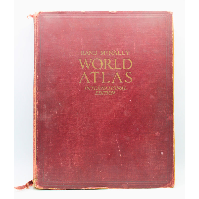 Rand McNally World Atlas International Edition - 1929 | Worn