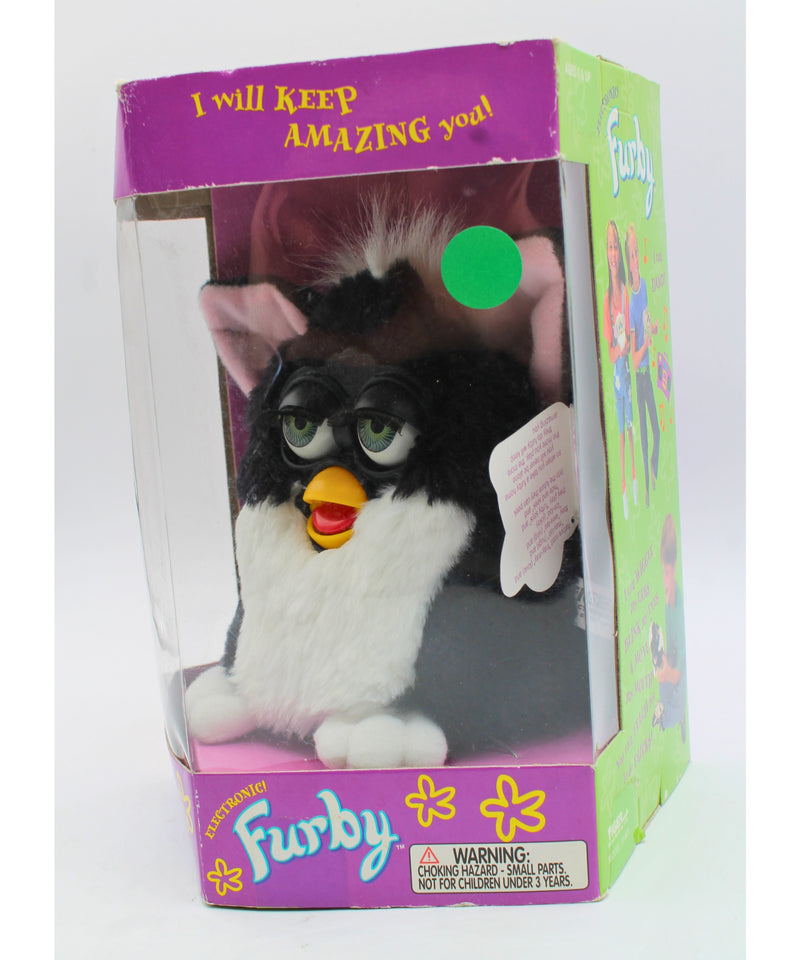 Tiger | Black and White Tuxedo Electronic Furby | Non-Mint Box