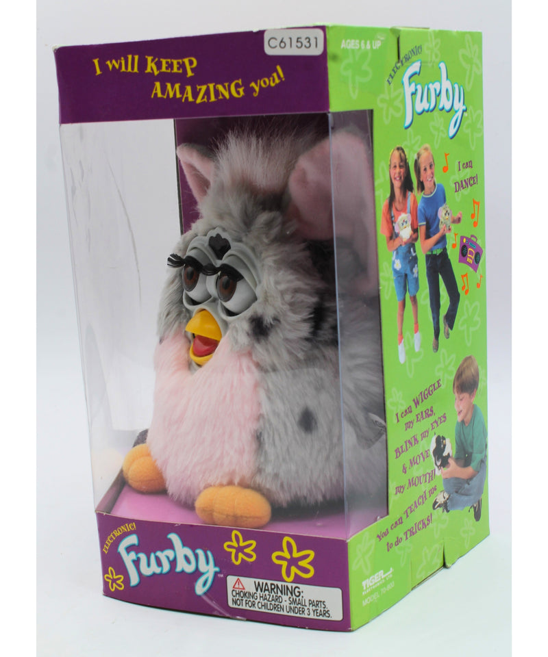 Tiger | Pink/Grey Leopard Electronic Furby | Non-Mint Box