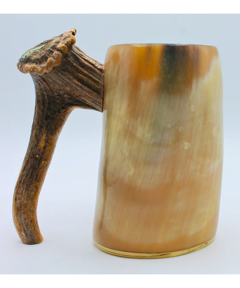 German Horn and Antler Mug | No Box