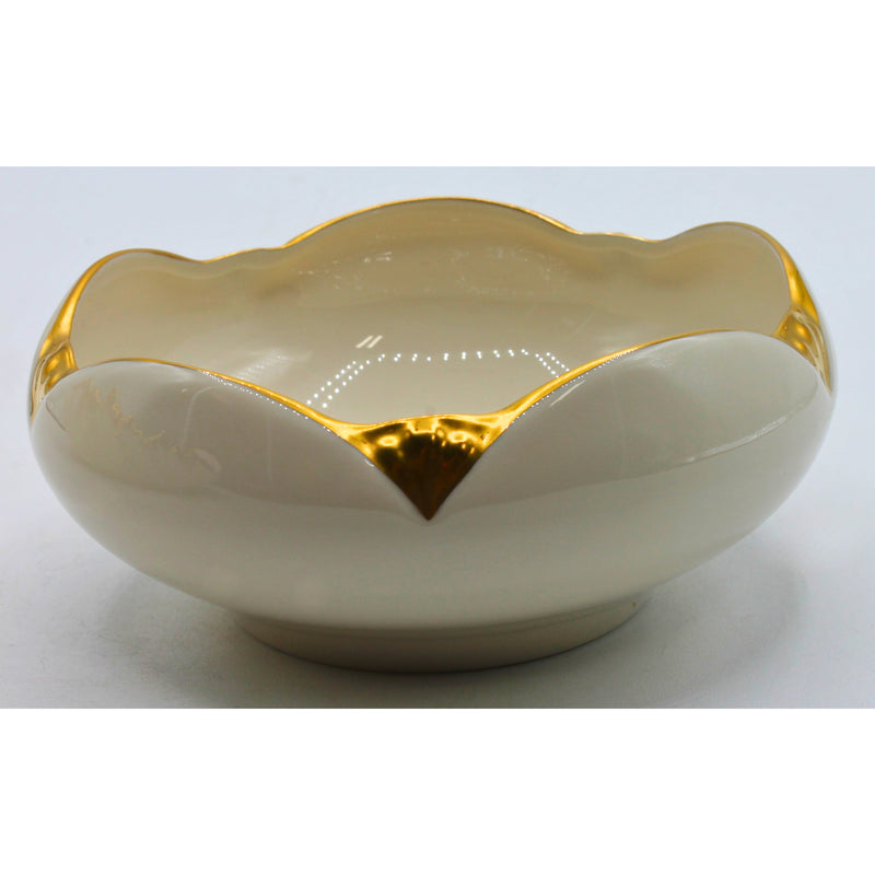 Pickard | Two Ivory & Gold Tulip Bowls | Marks