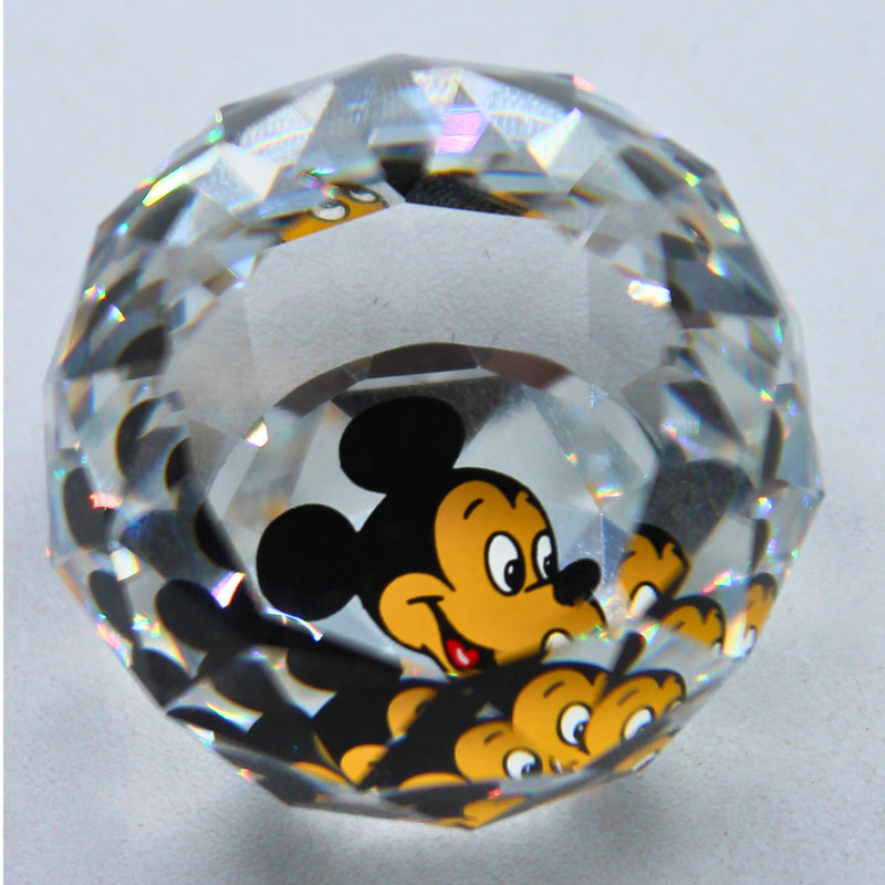 Lot of 2: Mickey and Minnie Mouse Prism Paperweights