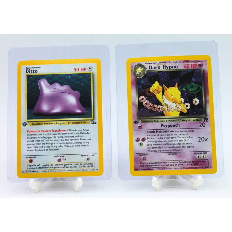 Lot of 2: 1st Edition Rare Holo Ditto & Dark Hypno | Excellent Condition