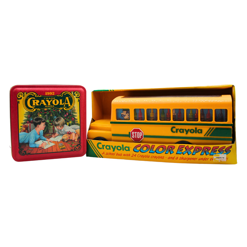 Lot of 2: Crayola Color Express & 1992 Crayola Tin