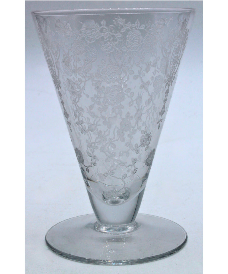 Cambridge Crystal Rose Point Footed Cocktail Glass | Please Read