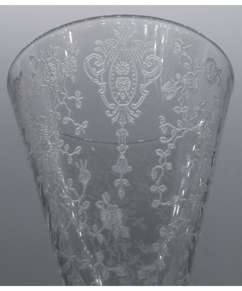 Cambridge Crystal Rose Point Footed Cocktail Glass | Please Read