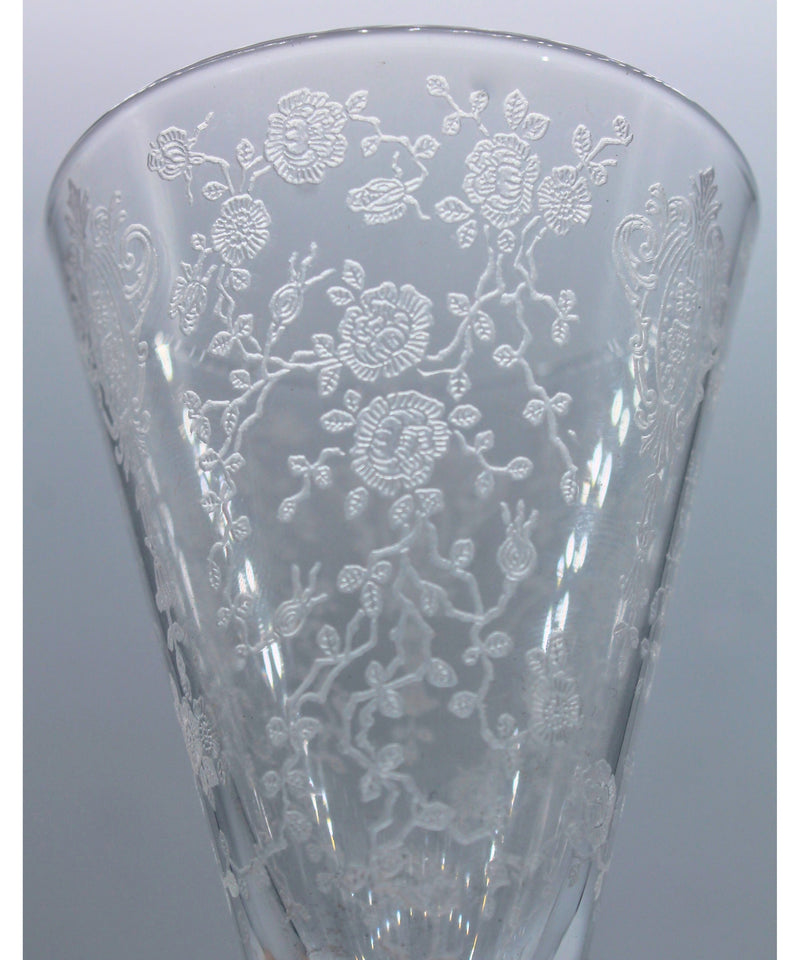 Cambridge Crystal Rose Point Footed Cocktail Glass | Please Read