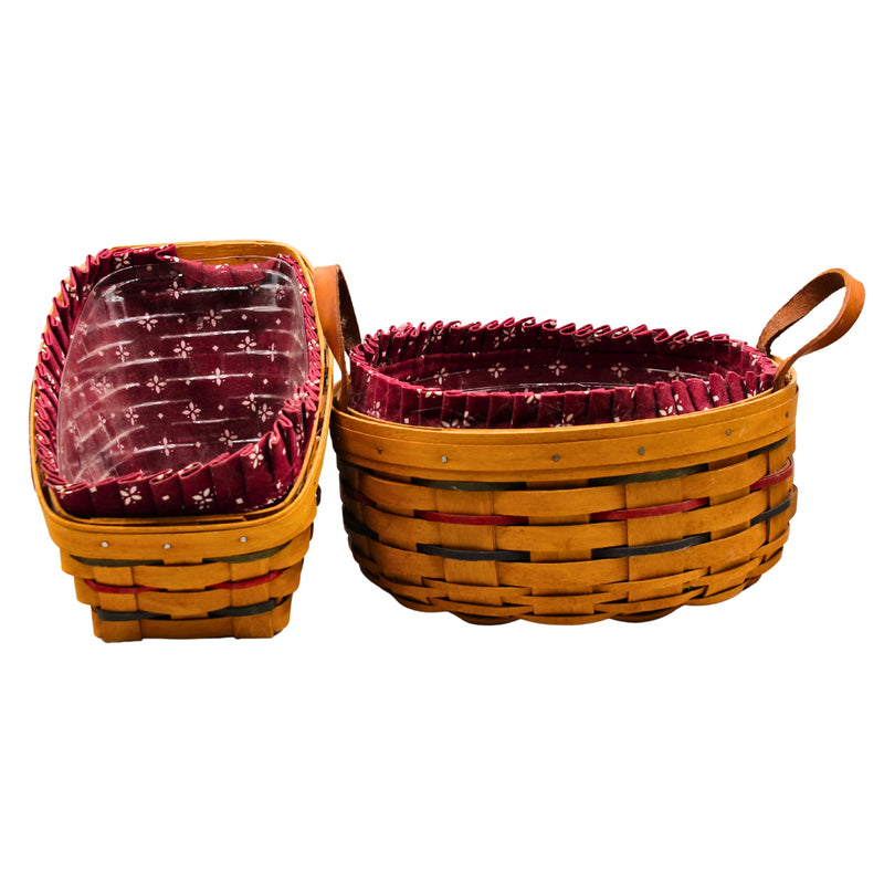 Longaberger Red Woven Baskets - 1995 Edition | Please Read