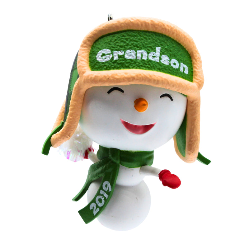 Hallmark Ornament: 2019 Grandson | QGO2089 | Plaid Hat