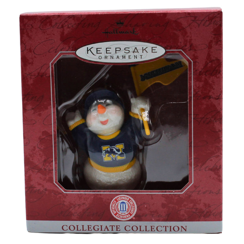 Hallmark Ornament: 1998 Collegiate Collection Michigan Snowman | QSR2323