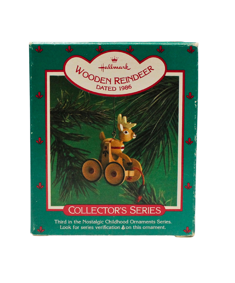 Hallmark Ornament: 1986 Wooden Reindeer | QX4073